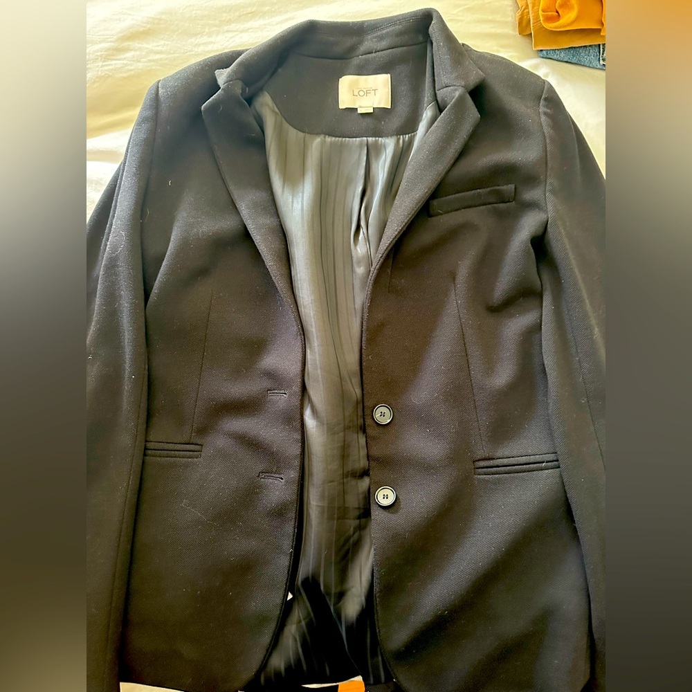 Ann Taylor Loft Blazer Size 4 Black
